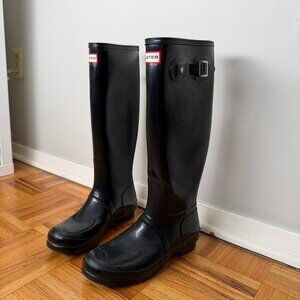 Hunter Womens Original Tall Boot Black Size 8